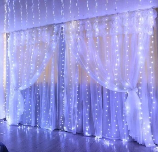 Girlianda-Užuolaida 3x3 Šalta balta